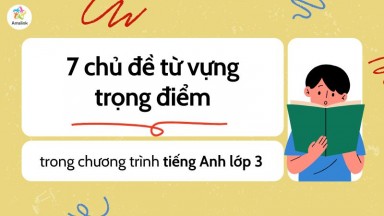 7 CHỦ ĐỀ TỪ VỰNG TIẾNG ANH TRỌNG ĐIỂM TRONG CHƯƠNG TRÌNH TIẾNG ANH LỚP 3